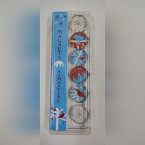 FREE w/ Purchase Glass Magnet Set Festive Holiday